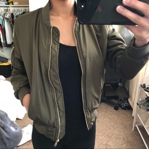 Olive Green Bomber Jacket